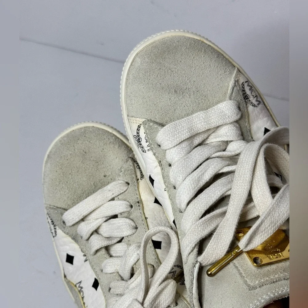 MCM x Puma US8 Classic White Suede Women’s Sneakers - Picture 14 of 16